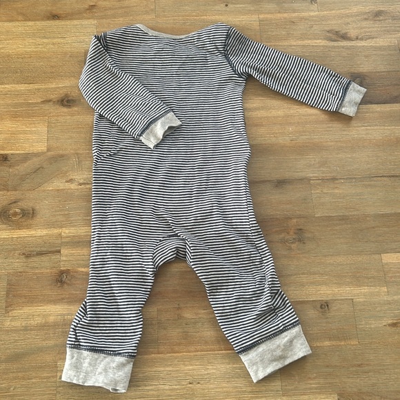 Simple Joys unisex Striped Coverall Navy - Picture 4 of 4